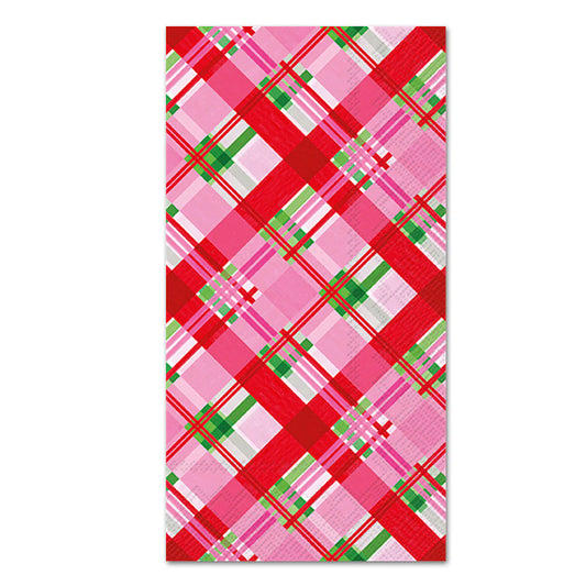 Pink Plaid Guest Napkin