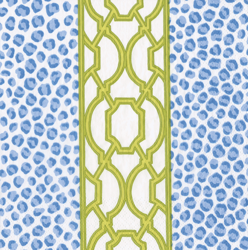 Knots And Spots Blue/green Cocktail Napkin