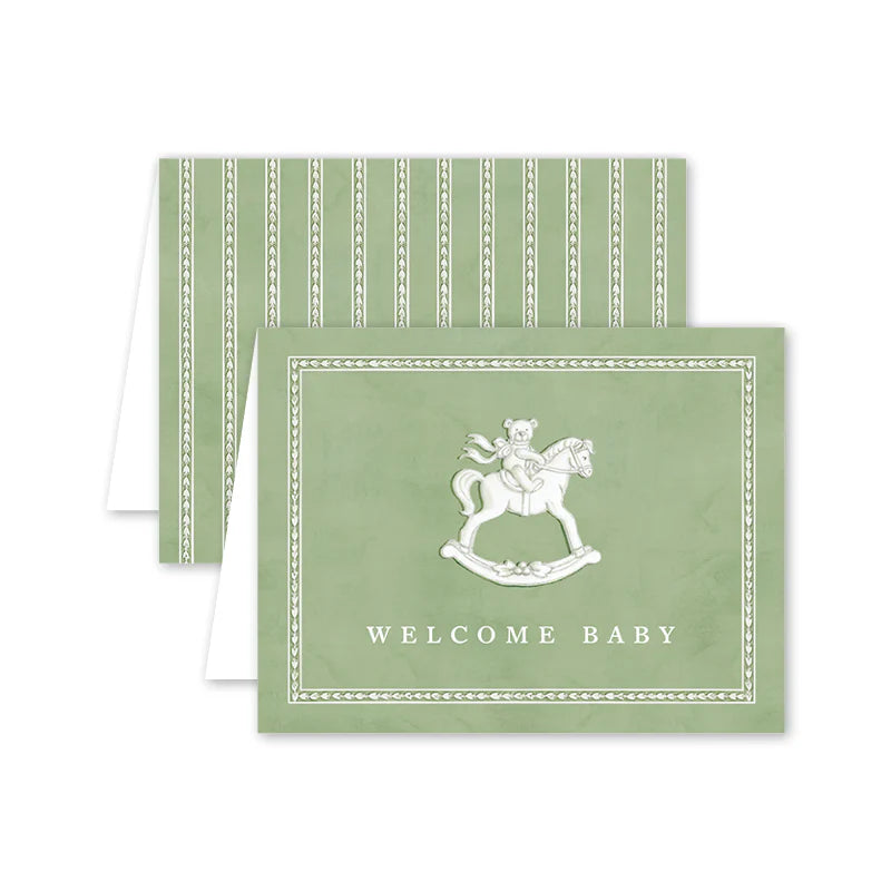 Porcelain Verte Baby Card