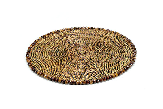 Dark Walnut Bead Round Placemats