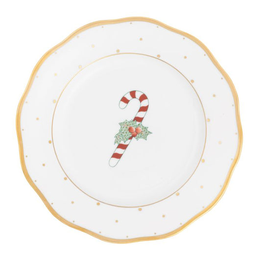 Candy Cane Dessert Plate