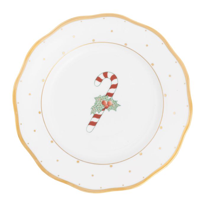 Candy Cane Dessert Plate