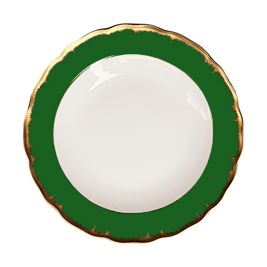 Chelsea Feather Ivy Green Dinner Plate