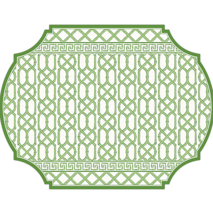 Green Cane Trellis with Border Posh DieCut Placemat