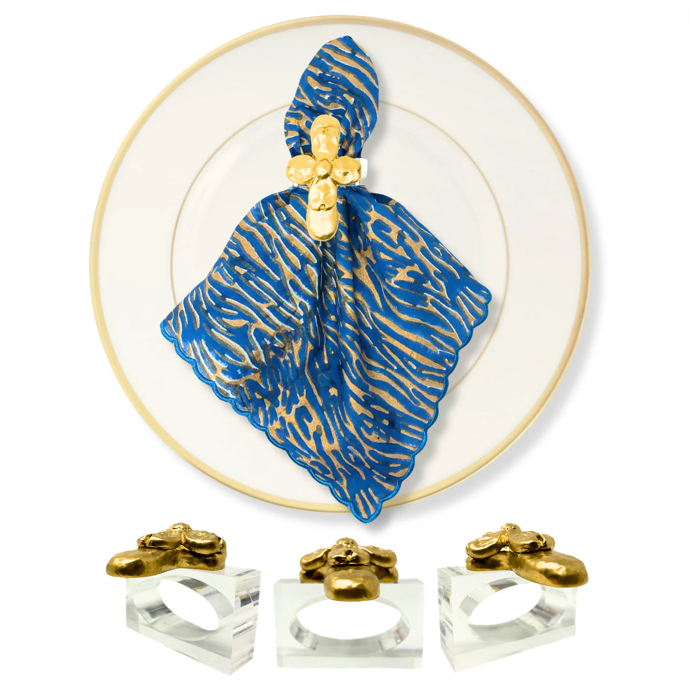 Cross Napkin Rings S/4