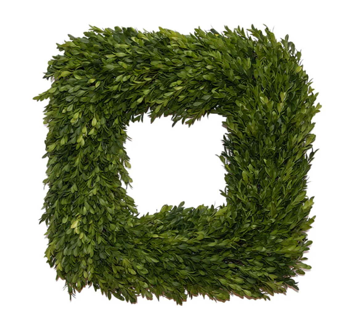 Square Boxwood Wreath