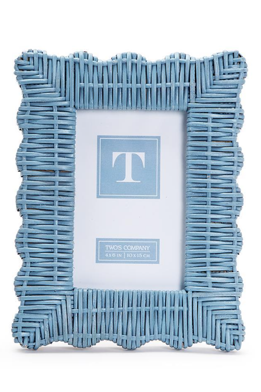 Blue Wicker Frame 4x6