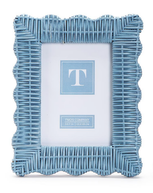 Blue Wicker Frame 5x7