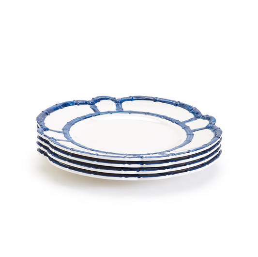 Navy Bamboo Melamine Dinner Plate