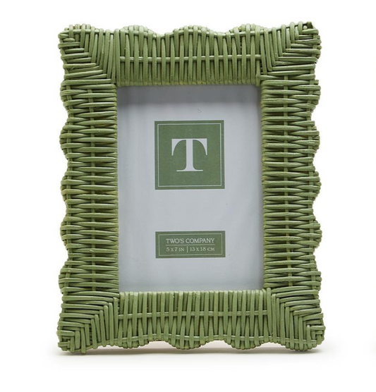 Green Wicker Frame 5x7