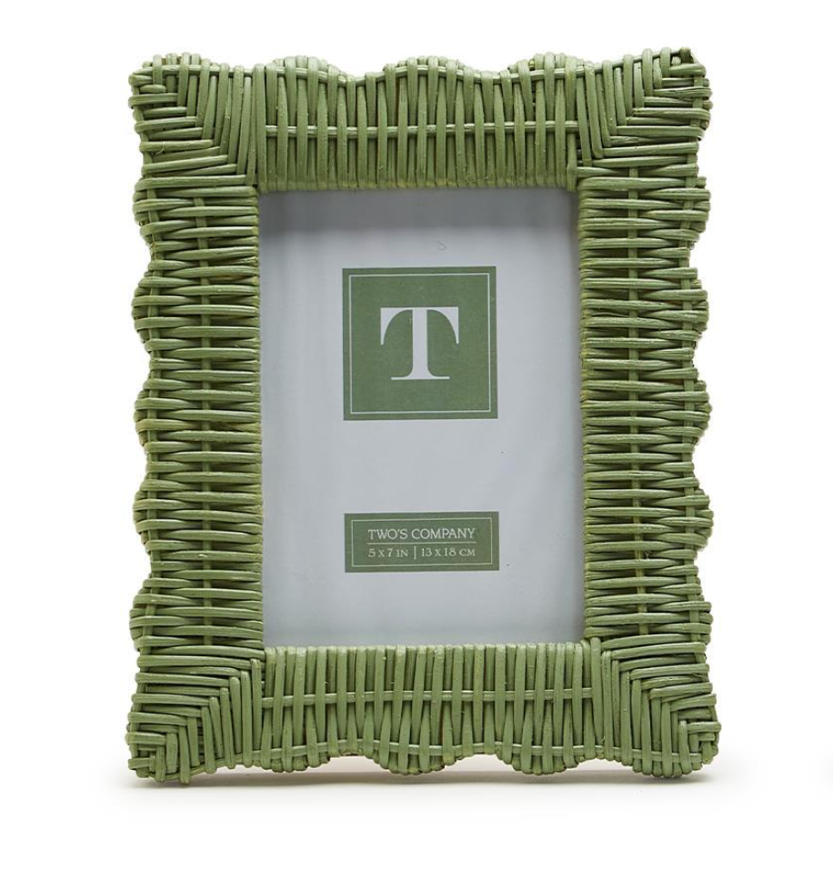 Green Wicker Frame 5x7