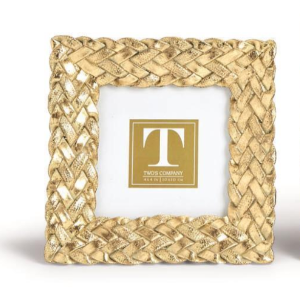 Square Braided Gold Frame