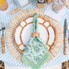 Green Floral Napkins s/4
