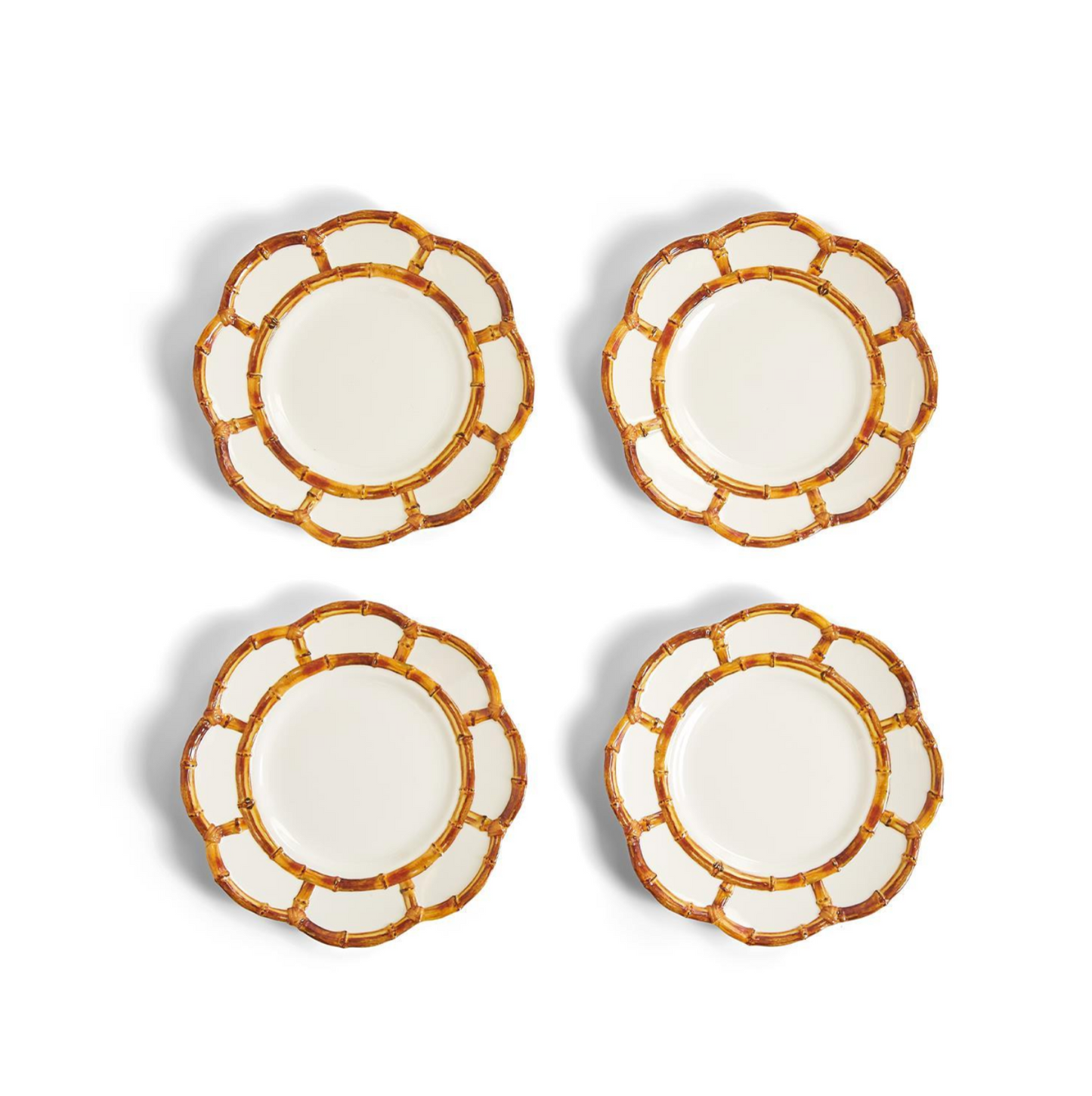 Light Bamboo Melamine Salad Plate