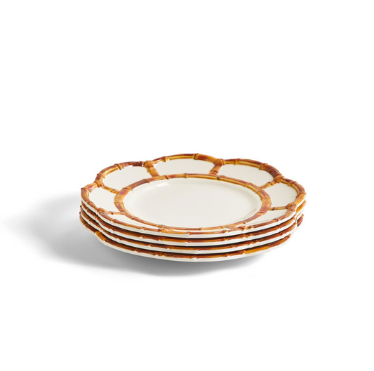 Light Bamboo Melamine Salad Plate