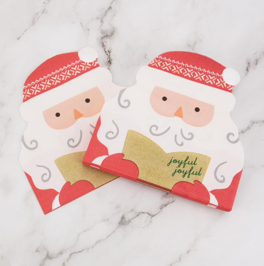 Santa Shaped Cocktail Napkins