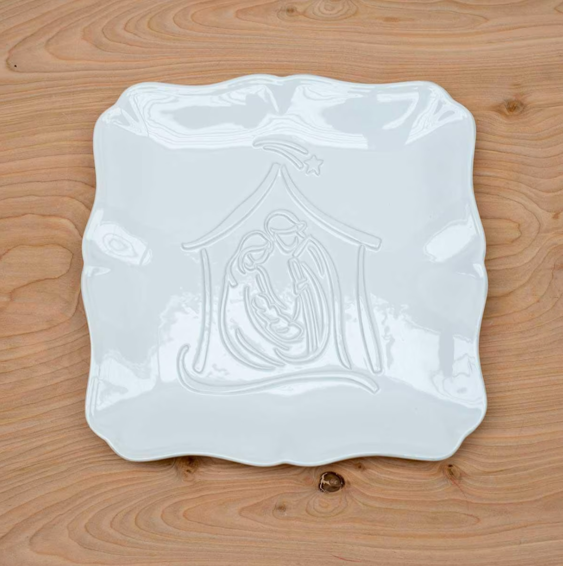 Nativity Embossed Platter