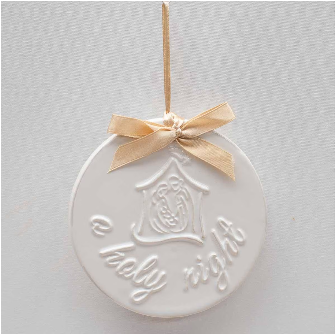 O Holy Night Embossed Ornament