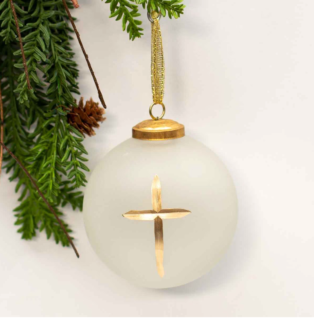 Cruix Frosted Glass Ornament