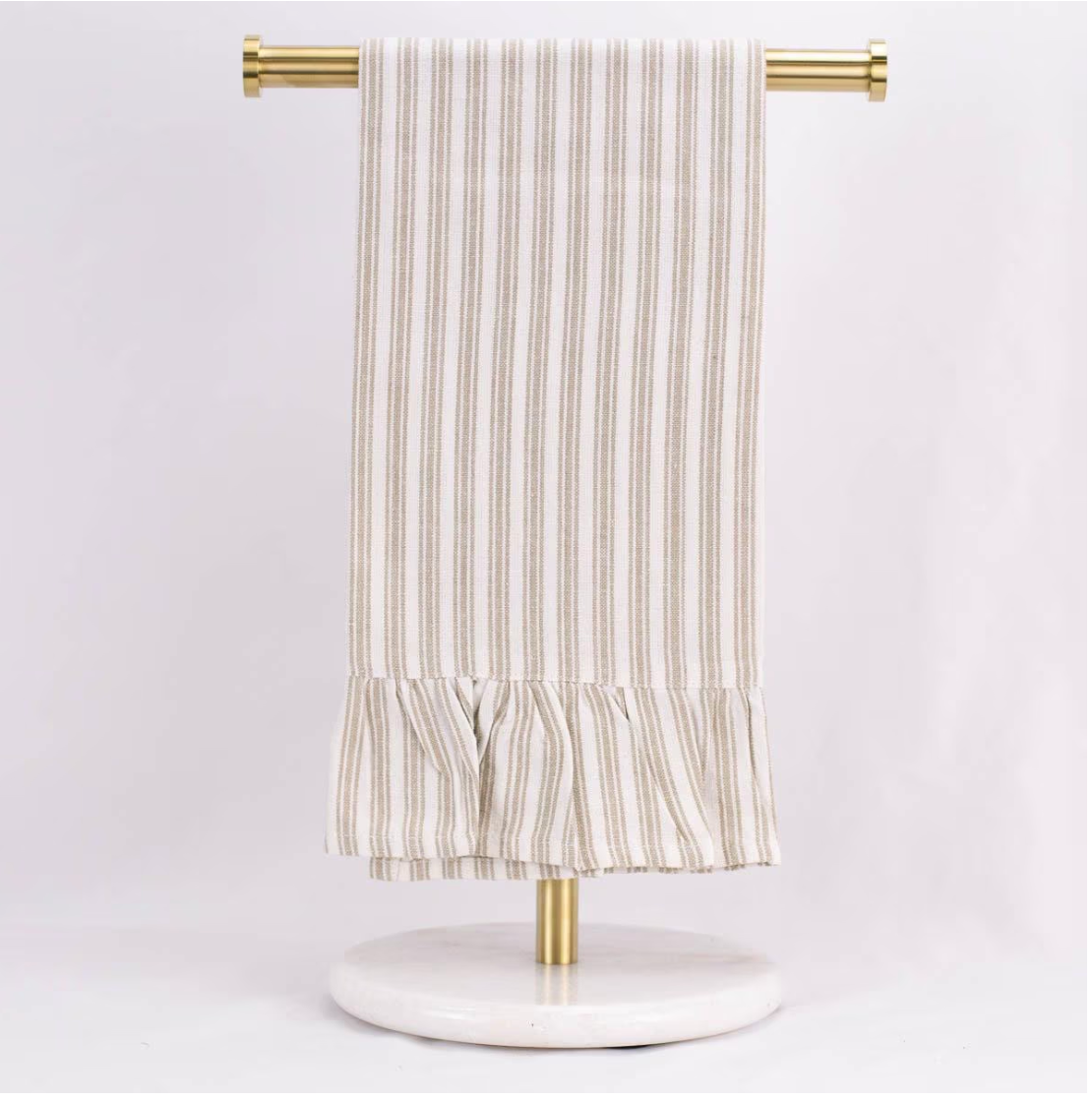 Taupe Ticking Stripe Towel