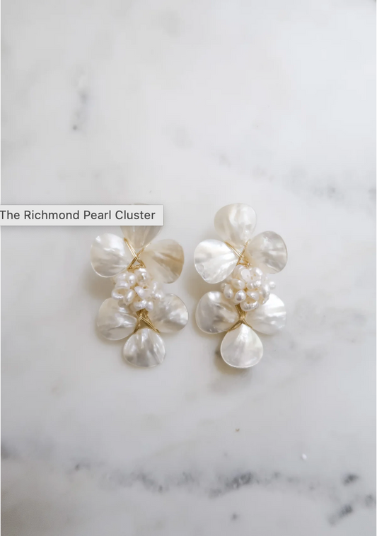 Richmond Pearl Cluster Earrings