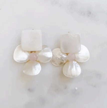 The Louise Rose Quartz Earrings