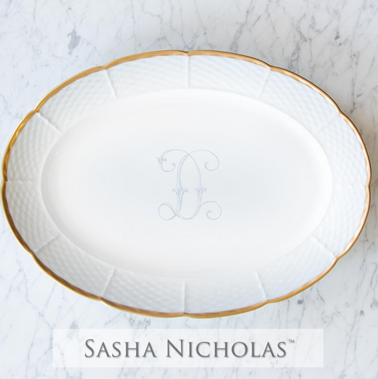 Monogrammed Platter for Parker/Davis Registry