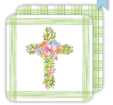 Spring Flower Cross Coasters