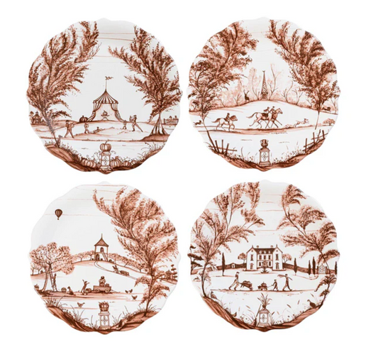 Country Estate Harvest Party Plate Assorted Set/4