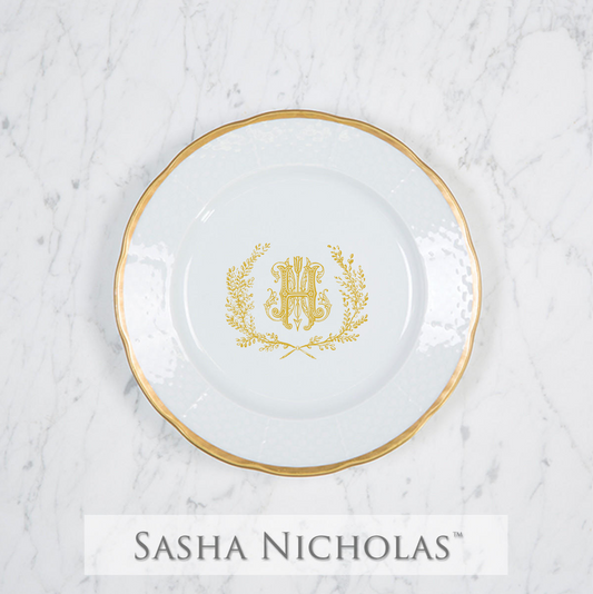 Monogrammed Salad Plate for Weiss/Hadden Registry