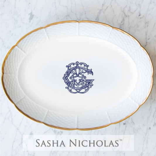 Monogrammed Platter for Hendricks/Graham Registry