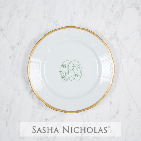 Monogrammed Salad Plate for Thigpen/Beecher Registry