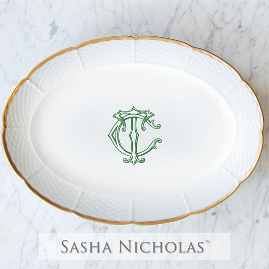 Monogrammed Platter for Love/Morley Registry