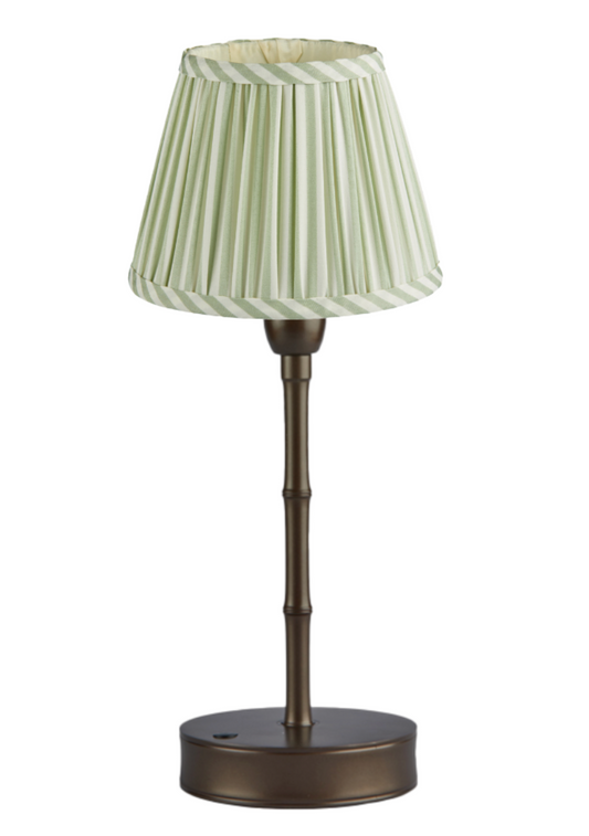 Sage Striped Lampshade