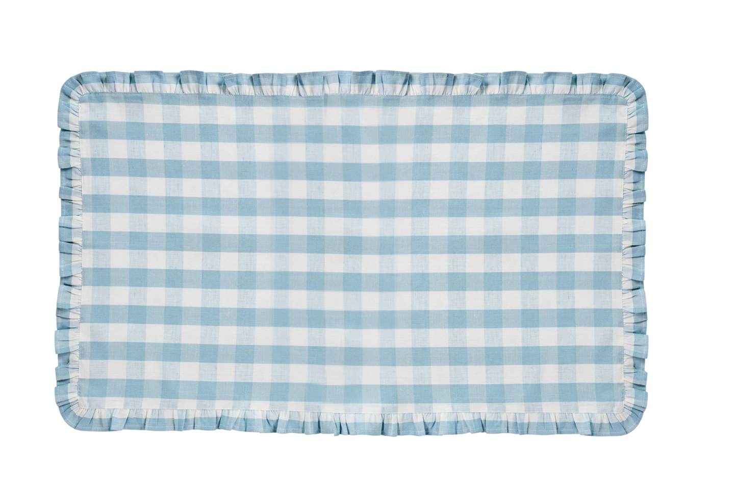 Gingham Ruffle 60" x 120" Tablecloth