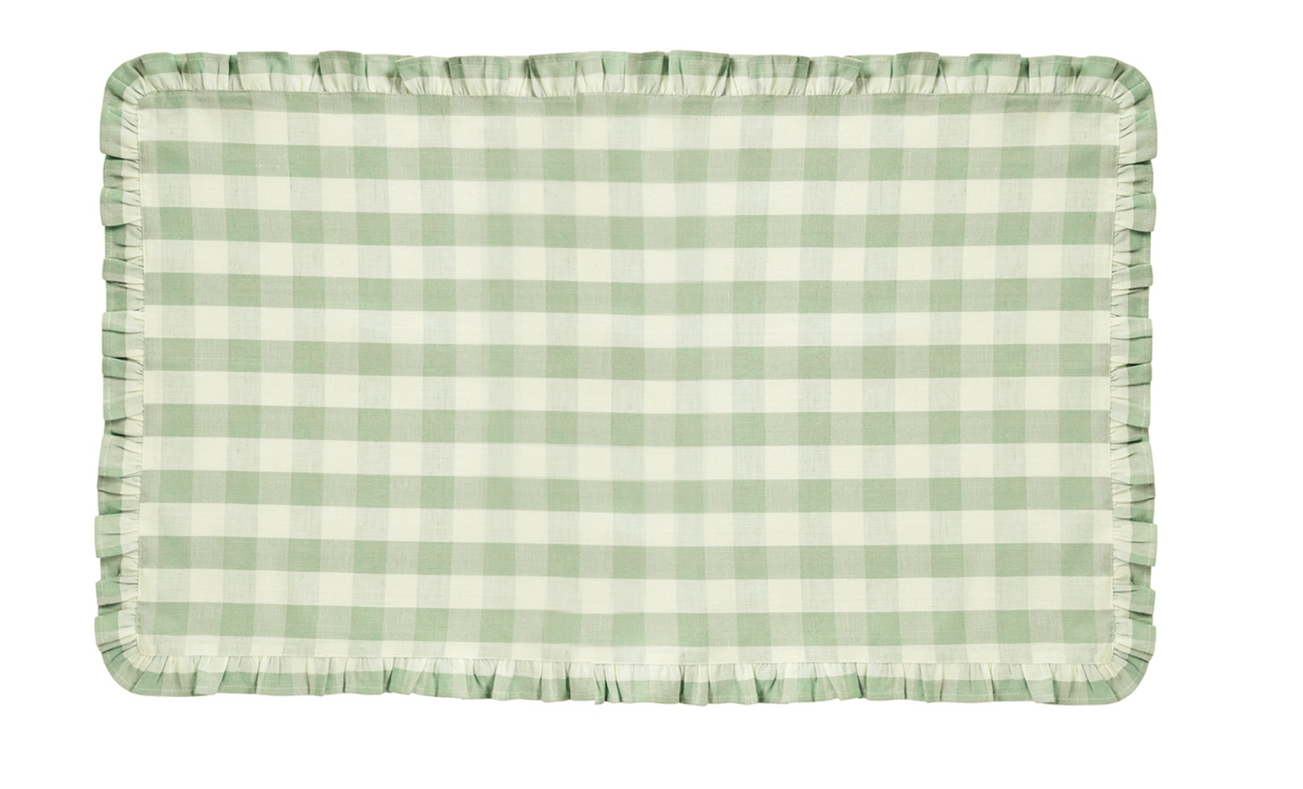 Gingham Ruffle 60" x 120" Tablecloth