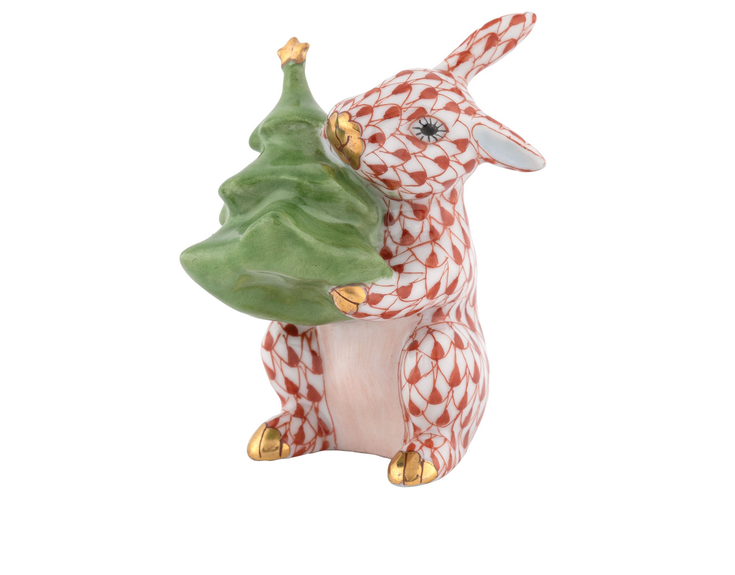 Rust Christmas Tree Bunny