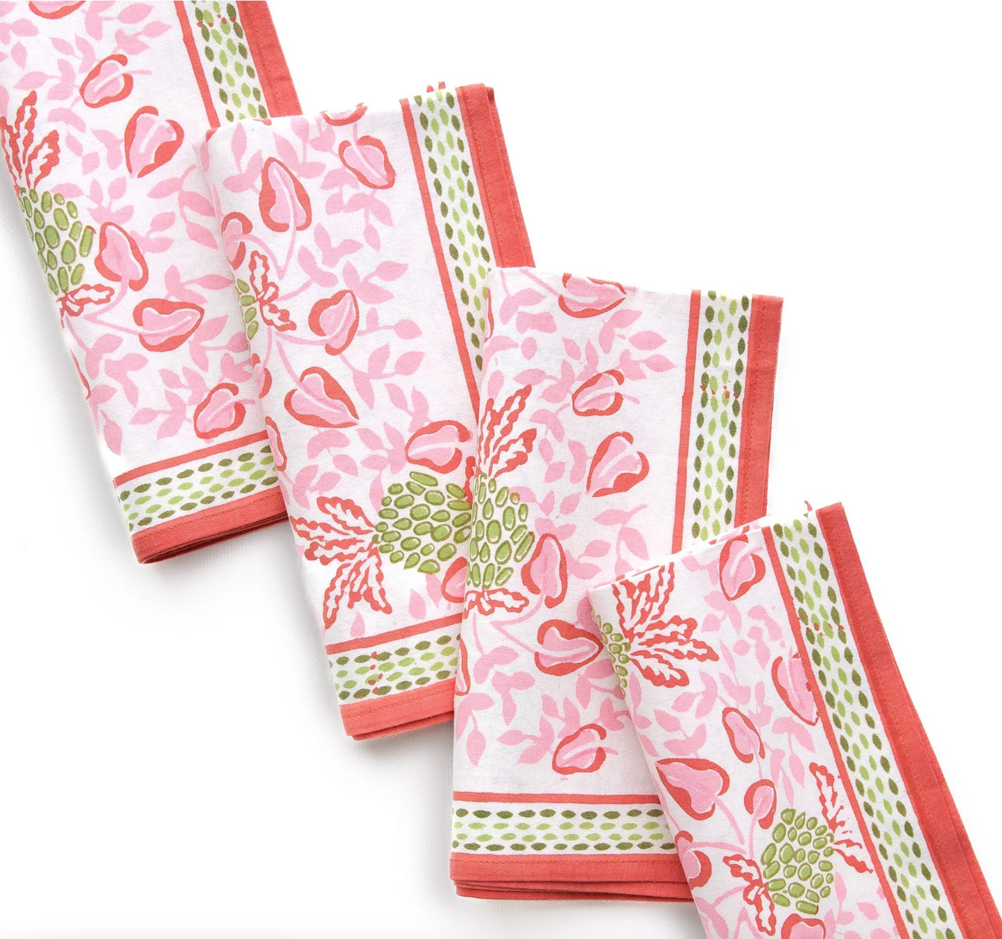Pineapple Party Pink Napkins S/4