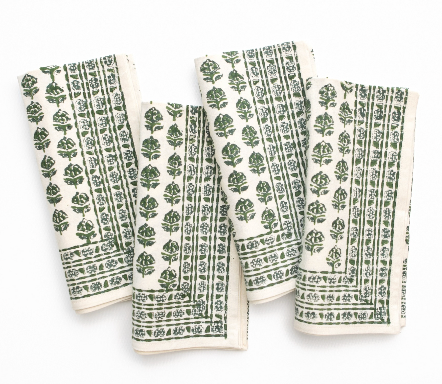 Elise Green Napkins S/4