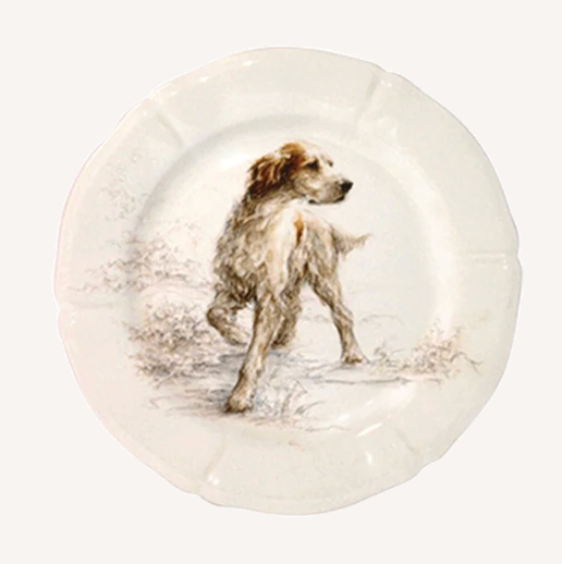 English Setter Sologne Dessert Plate