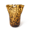 Tortoise Print Flare Hand-Blown Vase