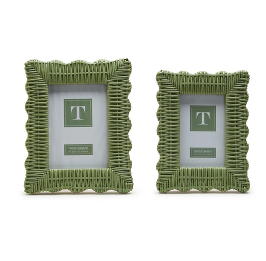 Green Wicker Frame
