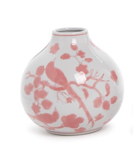 Pink Chinoiserie Vases