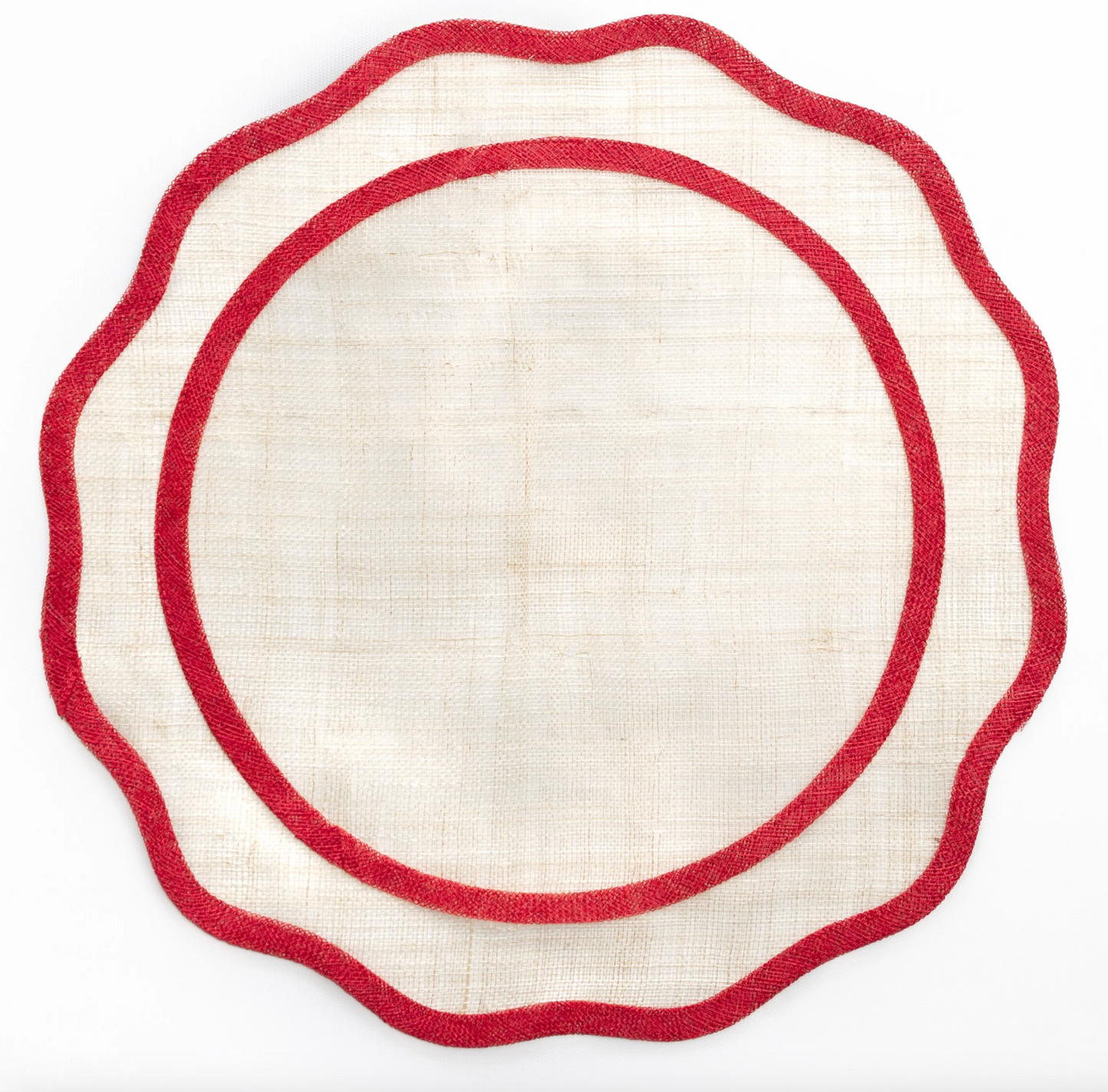 Scalloped Woven Placemats S/4