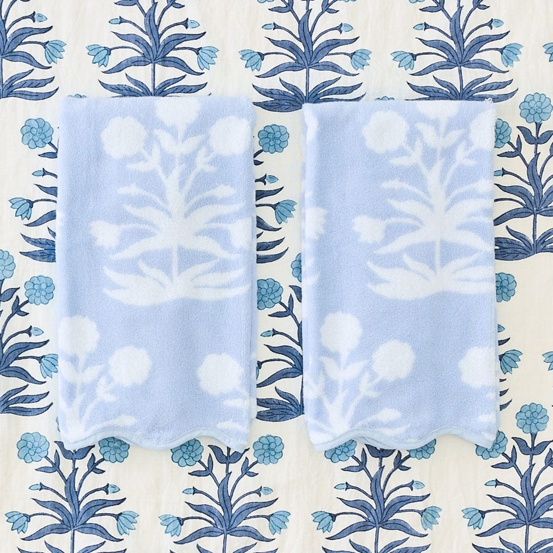 Sky Mughal Blue Hand Towel Pair