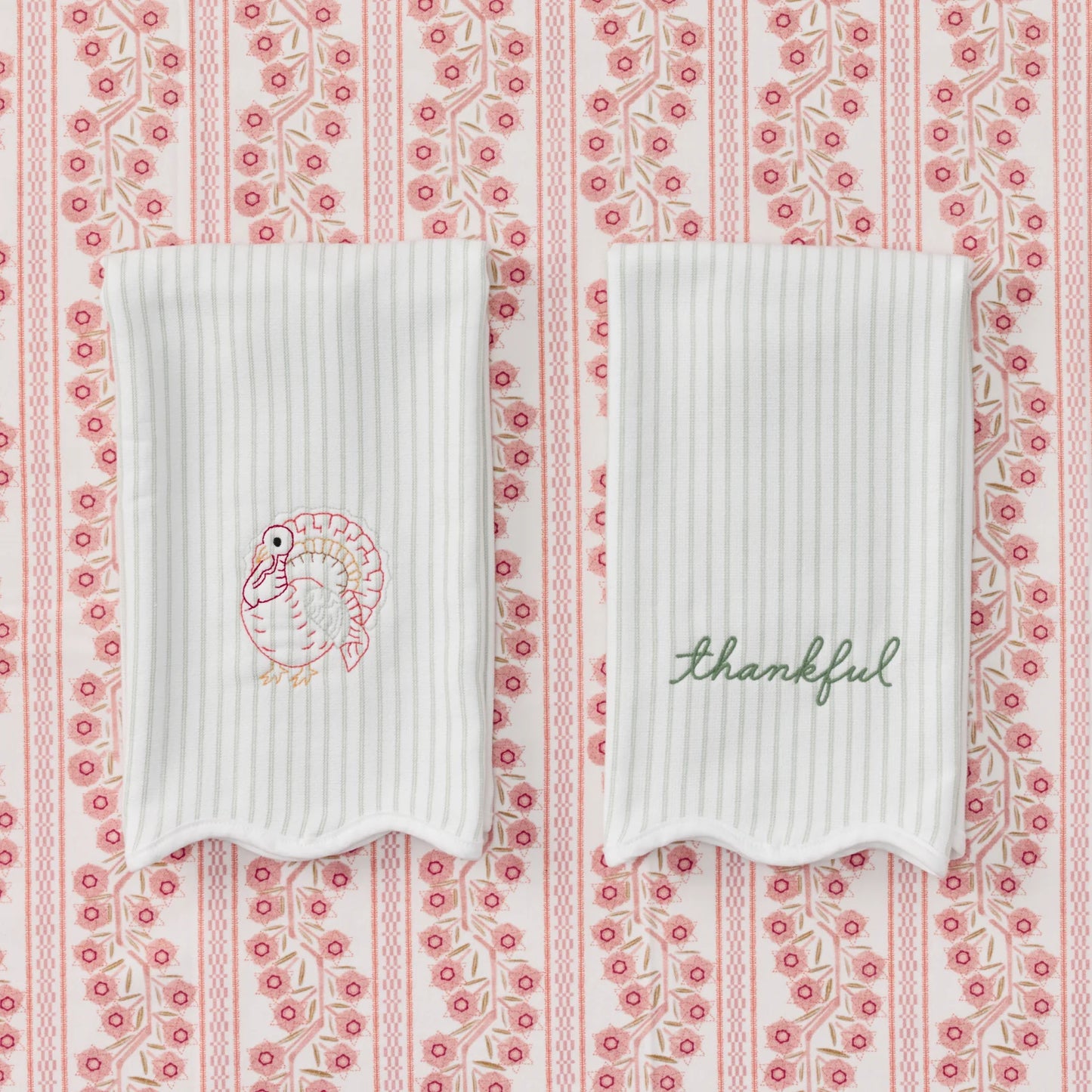 Fall Scalloped Kitchen Towel