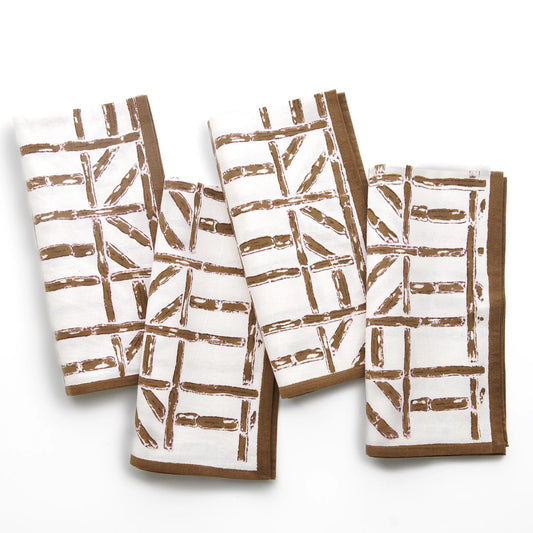 Brown Bamboo Napkin S/4