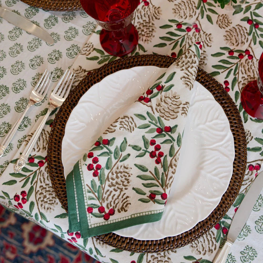 Christmas Garland Napkins S/4