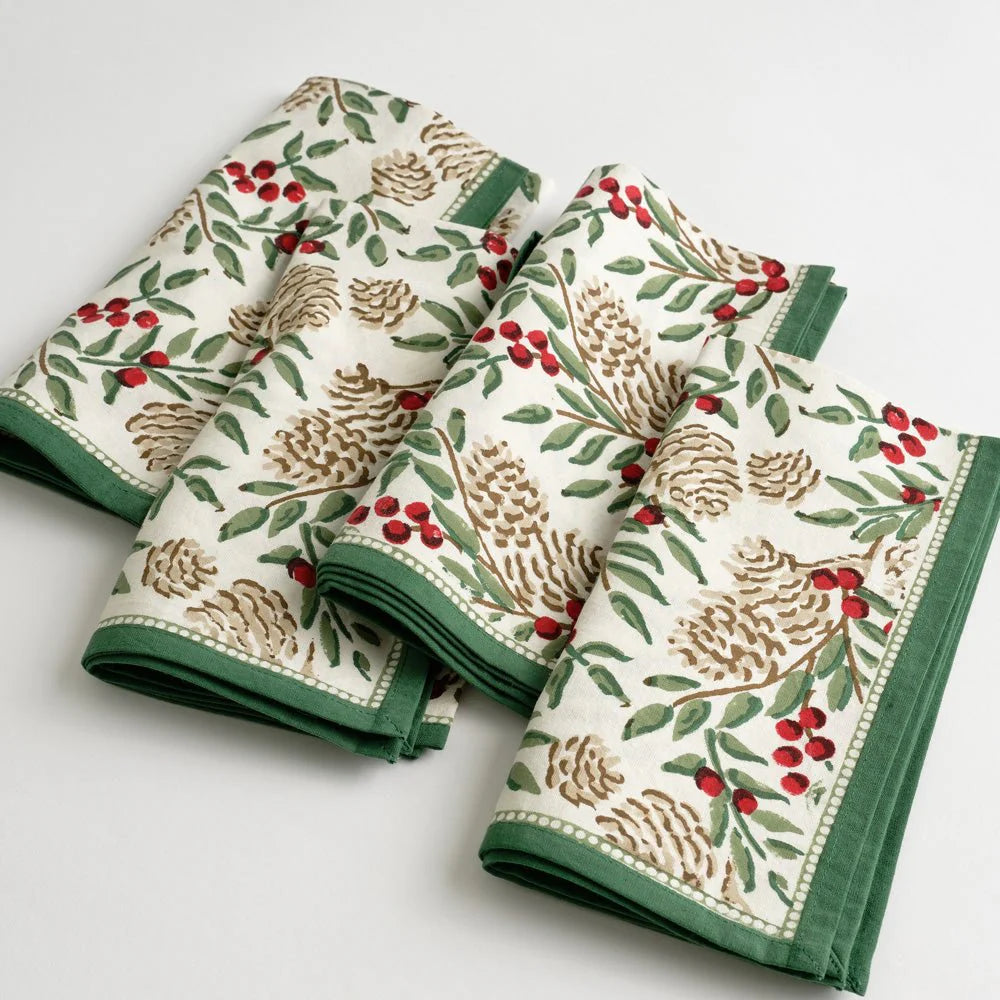 Christmas Garland Napkins S/4