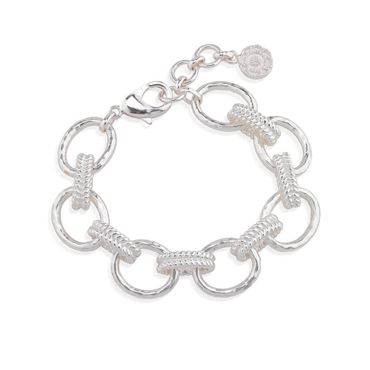 Cleopatra Regal Link Bracelet - Silver
